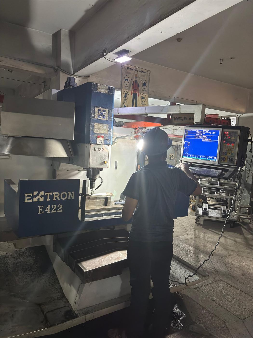 Precision CNC milling and turning machining center in operation at Halfman Engineering Karachi